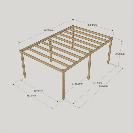 Large Size Heavy Duty Box Pergola Complete DIY Kit, Quality Tanalised Timber.