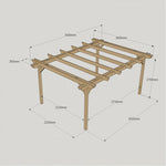 Large Size Heavy Duty Double Pergola Complete DIY Kit, Quality Tanalised Timber.