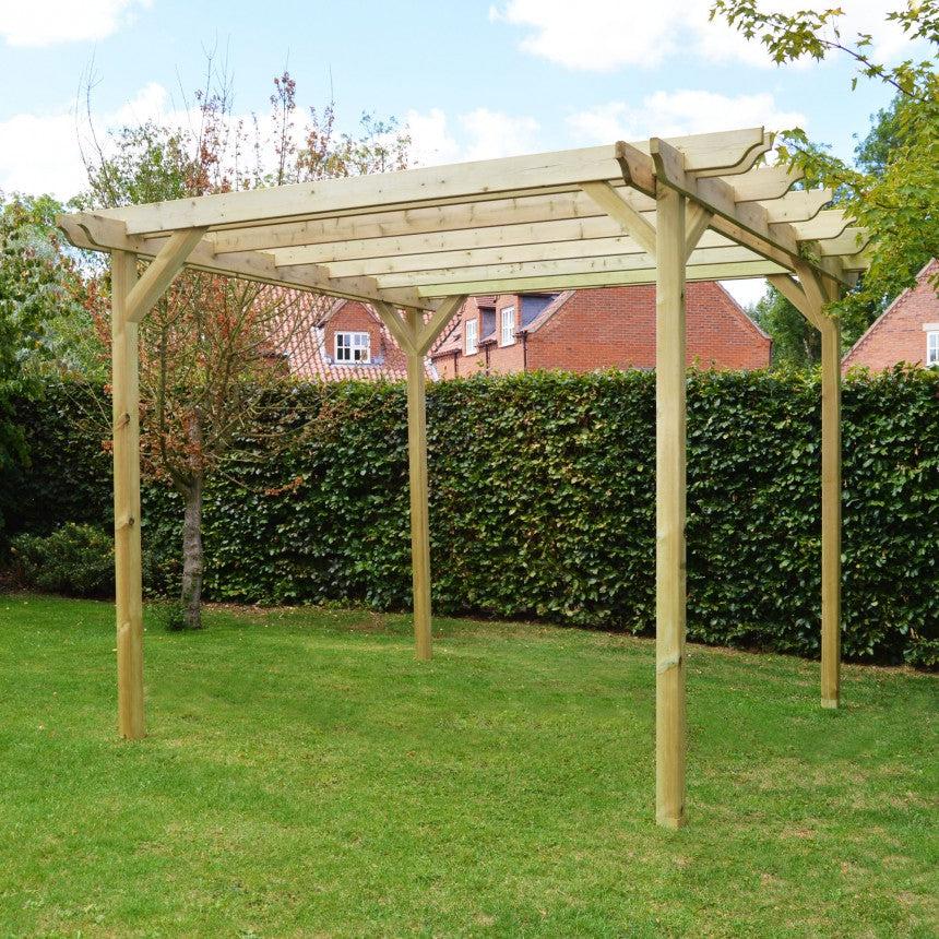 Large Size Heavy Duty Double Pergola Complete DIY Kit, Quality Tanalised Timber.