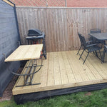 LayzeeDeck, Chunky Timber Decking Kit, various sizes, quality Redwood timber, complete Kit