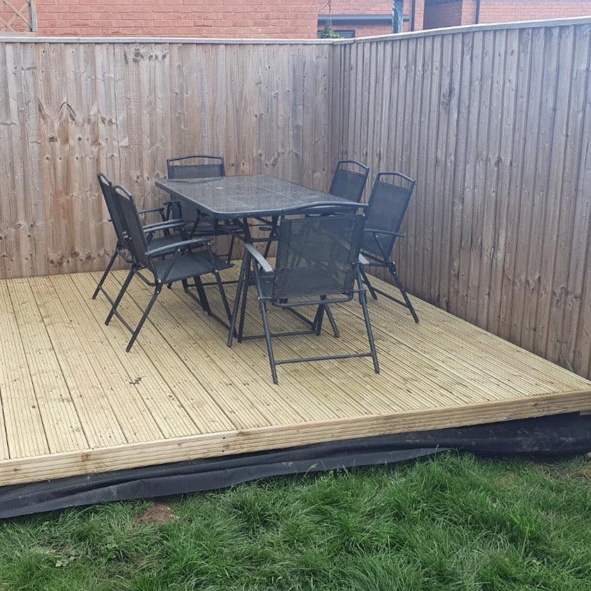 LayzeeDeck, Chunky Timber Decking Kit, various sizes, quality Redwood timber, complete Kit