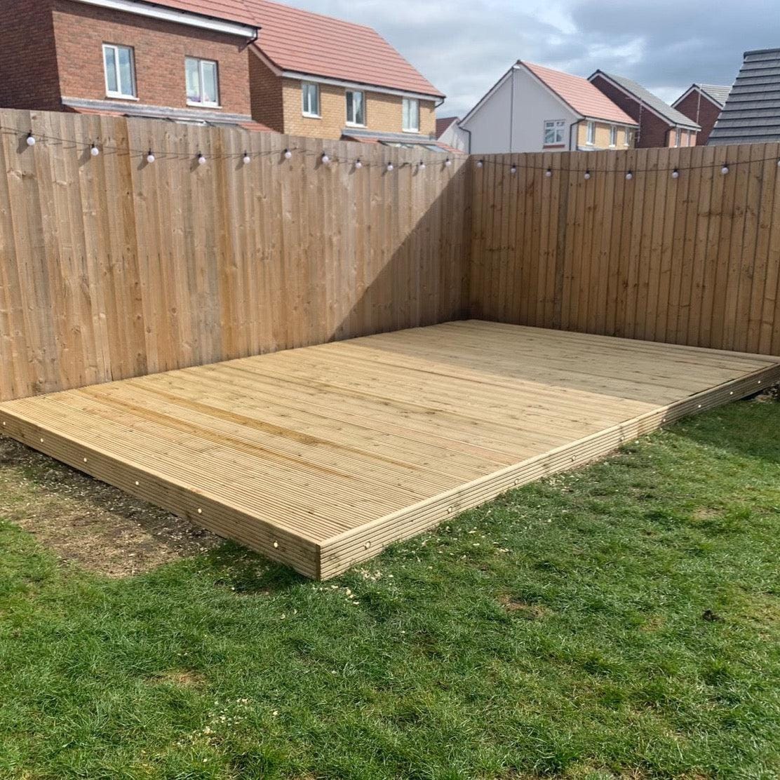 LayzeeDeck, Chunky Redwood Decking Kit | Complete DIY Kit