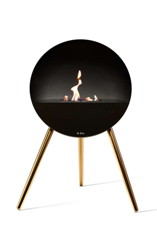 NEW Le Feu Eye Fireplace in Black