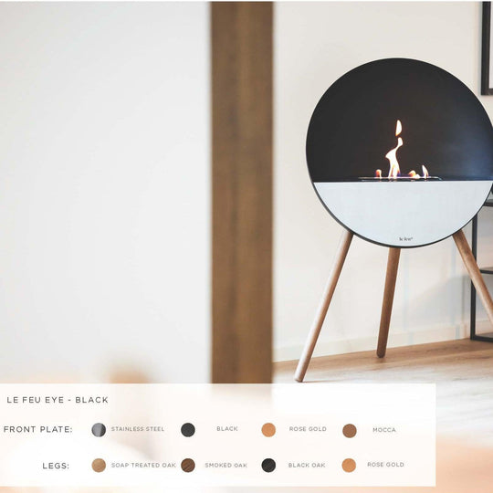 NEW Le Feu Eye Fireplace in Black