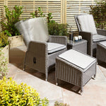 Rattan Effect Lounger Set - Two Colours