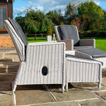 Rattan Effect Lounger Set - Two Colours