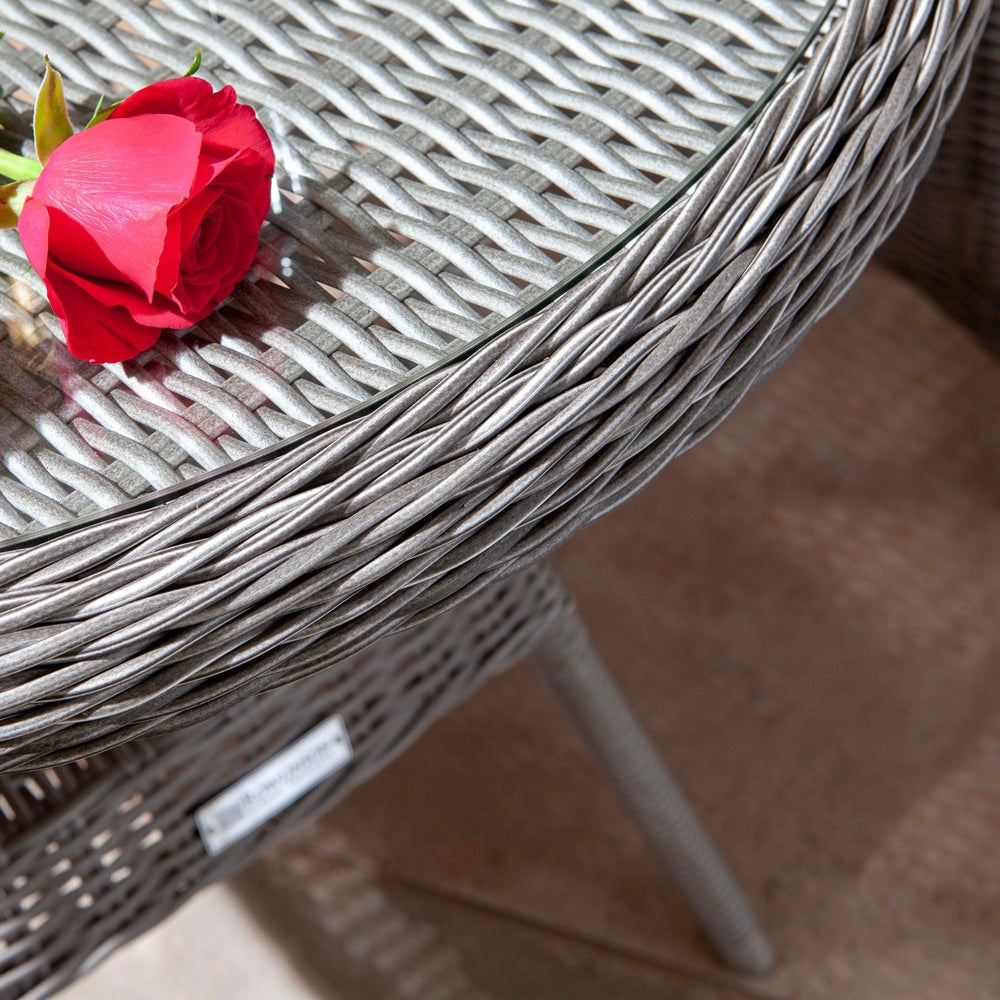 Rattan Effect Two Seater Bistro Set - Two Colours