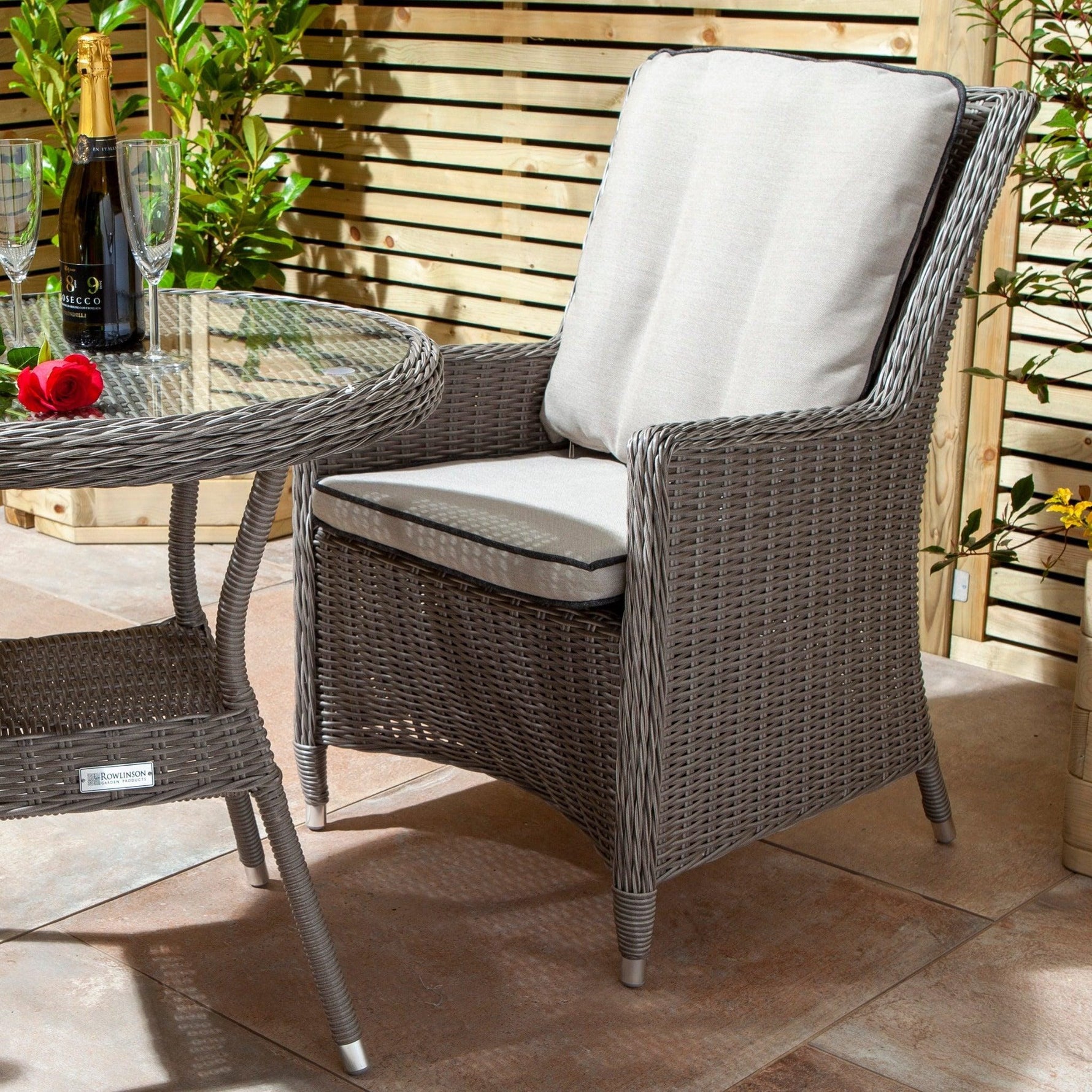 Rattan Effect Two Seater Bistro Set Two Colours – Layzee Living