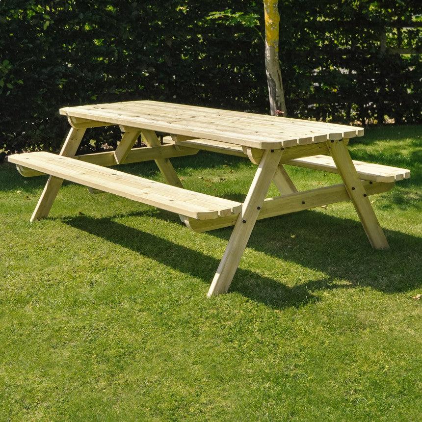Rounded, Redwood Tanalised Timber Picnic "Pub Type" Bench, Various Sizes