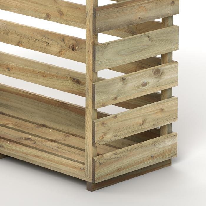 Small log store with kindling shelf, tanalised timber