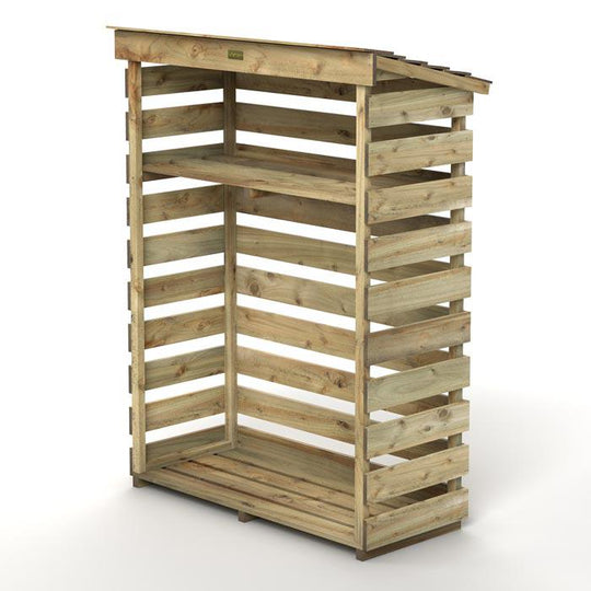 Small log store with kindling shelf, tanalised timber