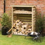 Small log store with kindling shelf, tanalised timber
