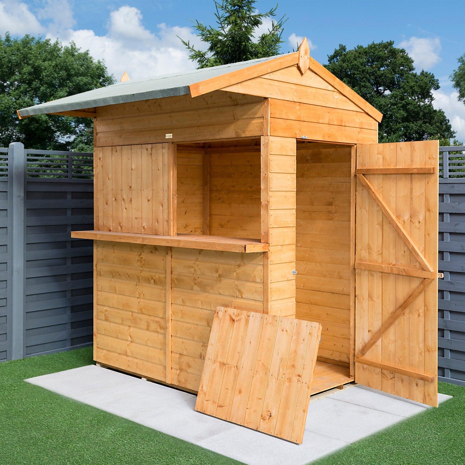 Timber Garden Bar and Storage Shed.