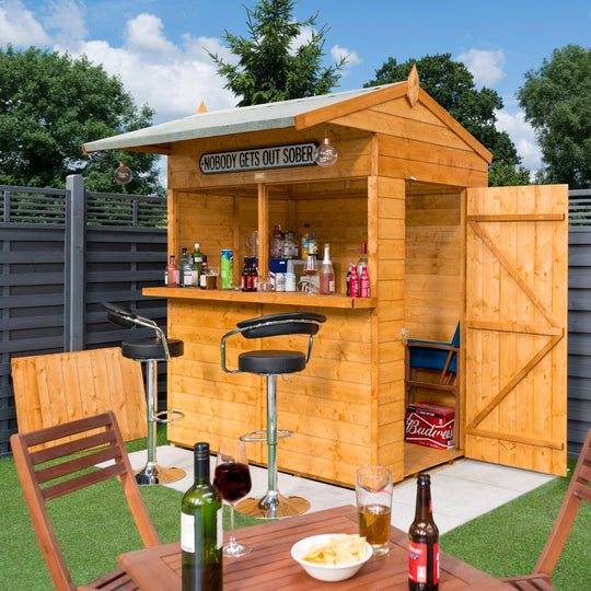 Timber Garden Bar and Storage Shed.