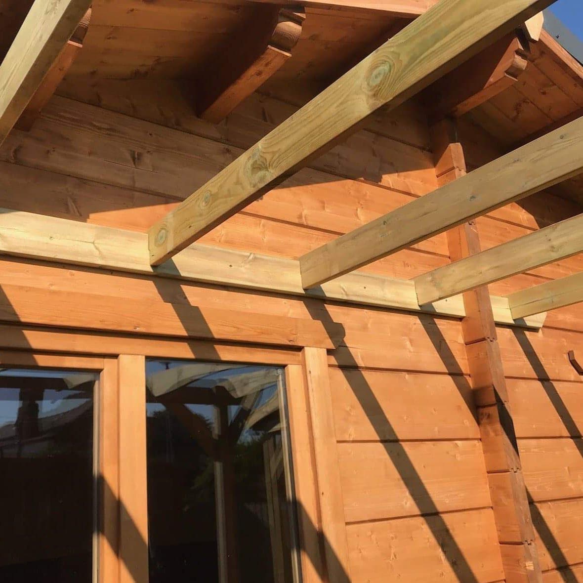 Timber Lean-to Pergola DIY Complete Kit, various sizes.