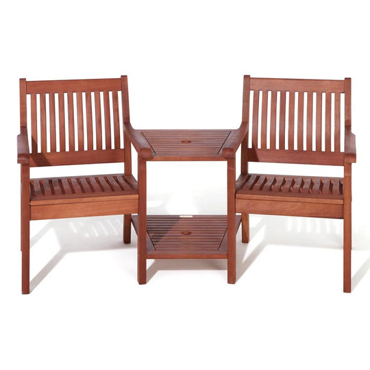 Deluxe 2 Seater | Eucalyptus Hardwood | Duo/ Companion Bench.