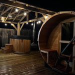 Wood Fired Ofuro Style Hot Tub, Fibreglass/ Liner, for couples.