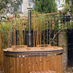 Wood Fired Ofuro Style Hot Tub, Fibreglass/ Liner, for couples.