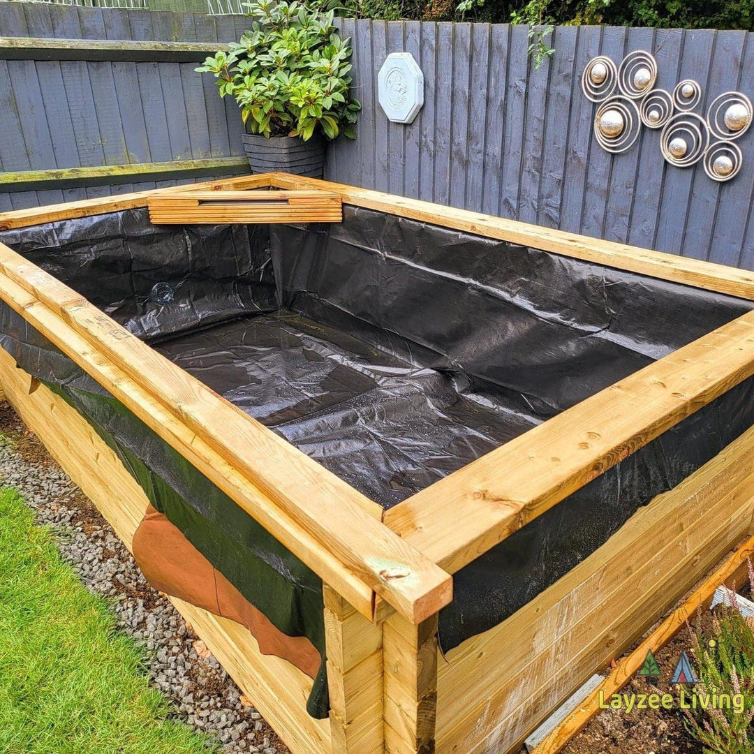Wooden LayzeePond for Koi (3m length version), 44mm Timber, Various Sizes Selectable, Complete DIY Kit