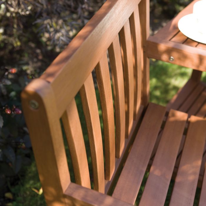 2 Seater Solid Eucalyptus Hardwood Duo/ Companion Bench.