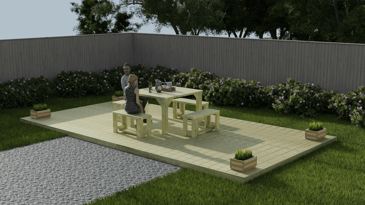 Wooden Decking Kit.