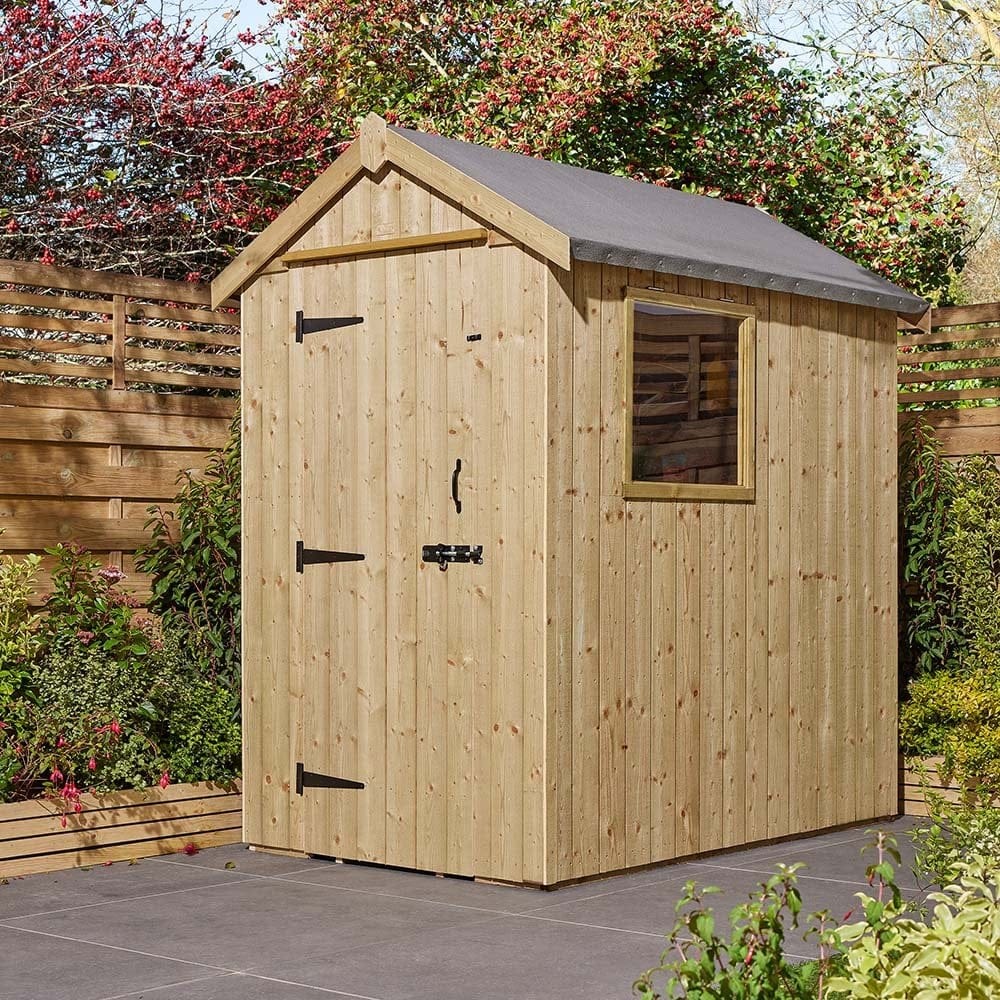 Heritage 6x4 single door wooden shed