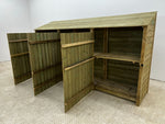 Wooden Premium Tongue/Groove Log Store with Doors and Shelf W-335cm, H-126cm or 180cm, D-88cm.