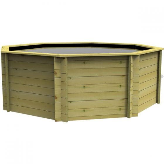 10ft 1478 Gallon Raised Wooden Koi Pond, 27mm thick, 1099mm high