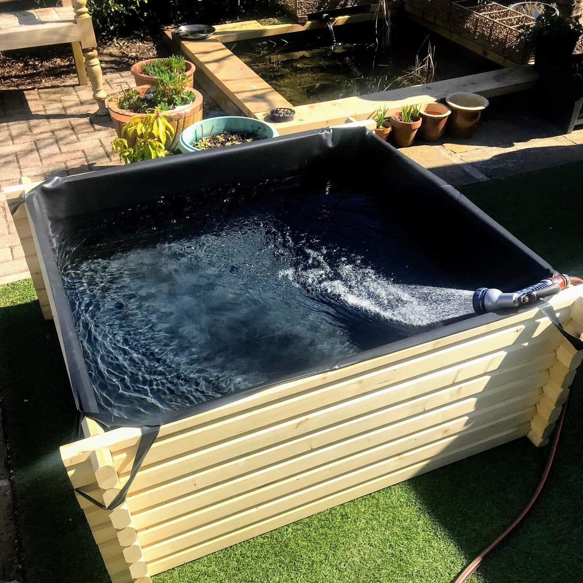 120 Gallon Square Wooden Norlog Pond, 510mm high – Layzee Living