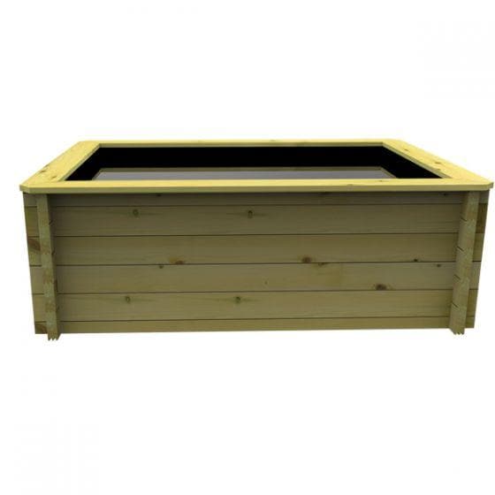 157 Gallon Raised Wooden Pond, 1.5M X 1M, 44mm thick, 831mm high, 716 litres