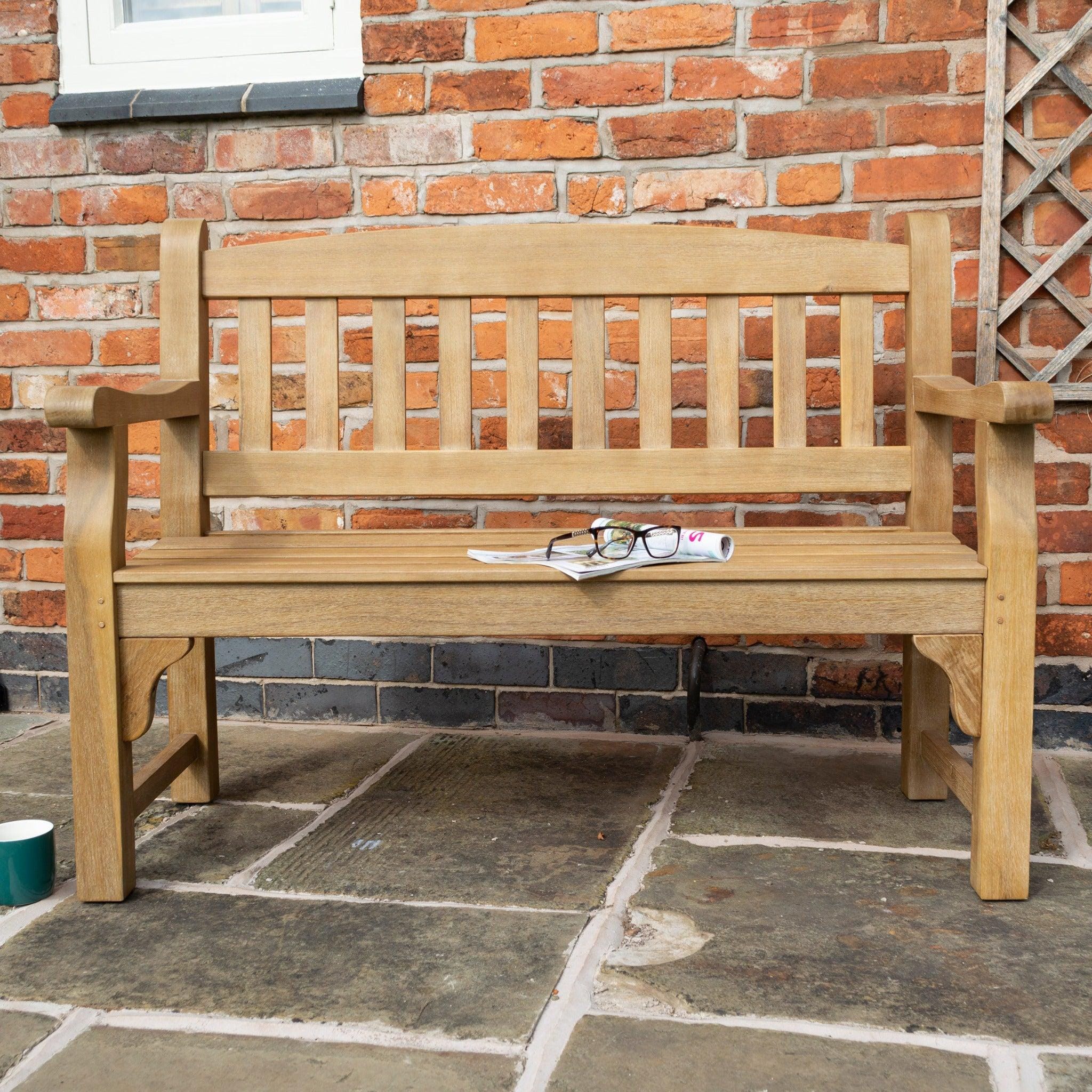 2 seater Solid Acacia Hardwood Tuscan Bench – Layzee Living