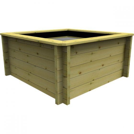 215 Gallon Raised Wooden Fish Pond, 1.5M X 1.5M, 44mm thick, 697mm high, 978 litres