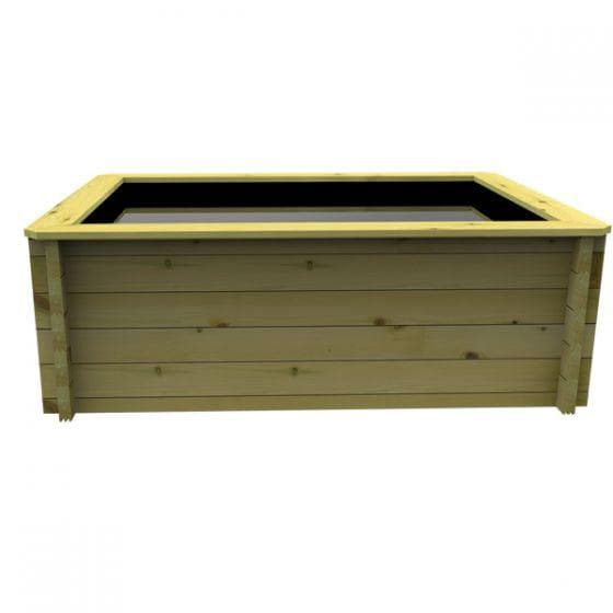 301 Gallon Raised Wooden Pond, 2M X 1.5M, 44mm thick, 697mm high, 1367 litres