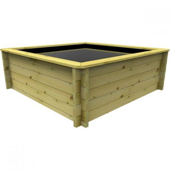 421 Gallon Raised Wooden Pond, 2M X 2M, 44mm thick, 697mm high, 1912 litres