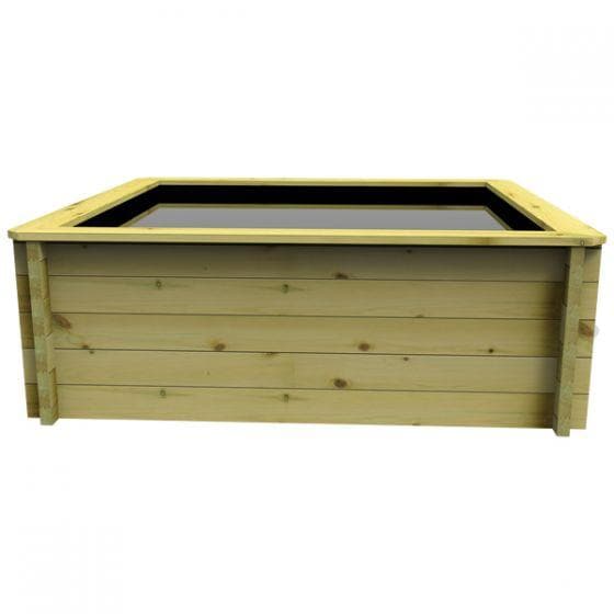 421 Gallon Raised Wooden Pond, 2M X 2M, 44mm thick, 697mm high, 1912 litres