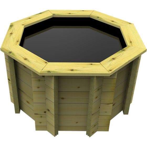 4ft 135 Gallon Octagonal Wooden Pond, 44mm thick, 831mm high, 615 litres