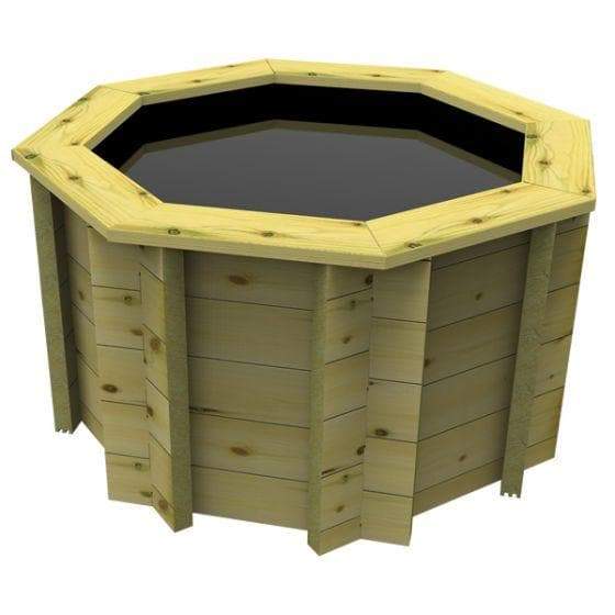 4ft 135 Gallon Octagonal Wooden Pond, 44mm thick, 831mm high, 615 litres
