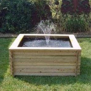 60 Gallon Square Wooden Norlog Pond/ Pool, 915mmL x 915mmW x 510mm high