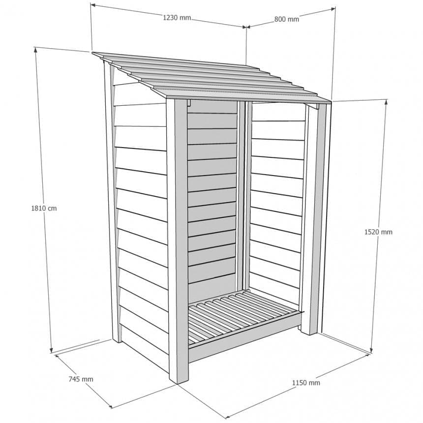 6ft Wooden Garden Tool Storage Cabinet, tanalised timber, very sturdy & strong