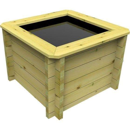86 Gallon Raised Wooden Pond, 1M X 1M, 27mm thick, 697mm high, 389 litres