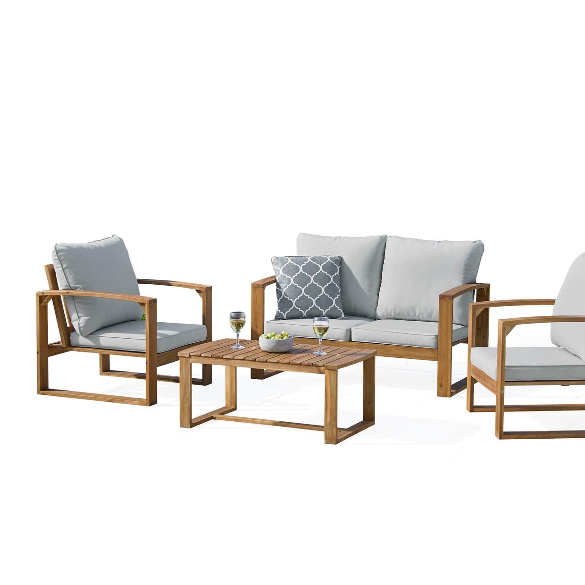 Acacia Hardwood Outdoor Sofa, armchairs & Table Set