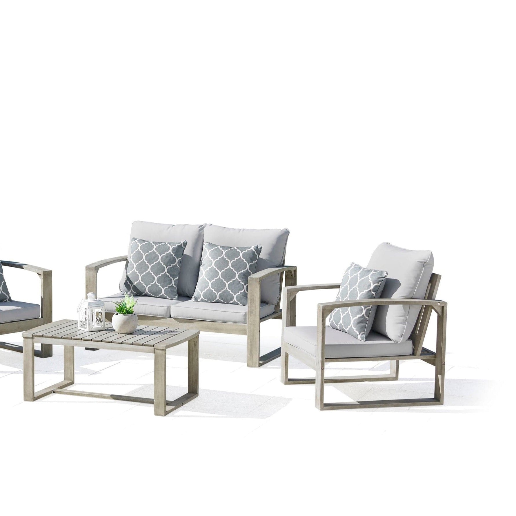 Acacia Hardwood Outdoor Sofa, armchairs & Table Set