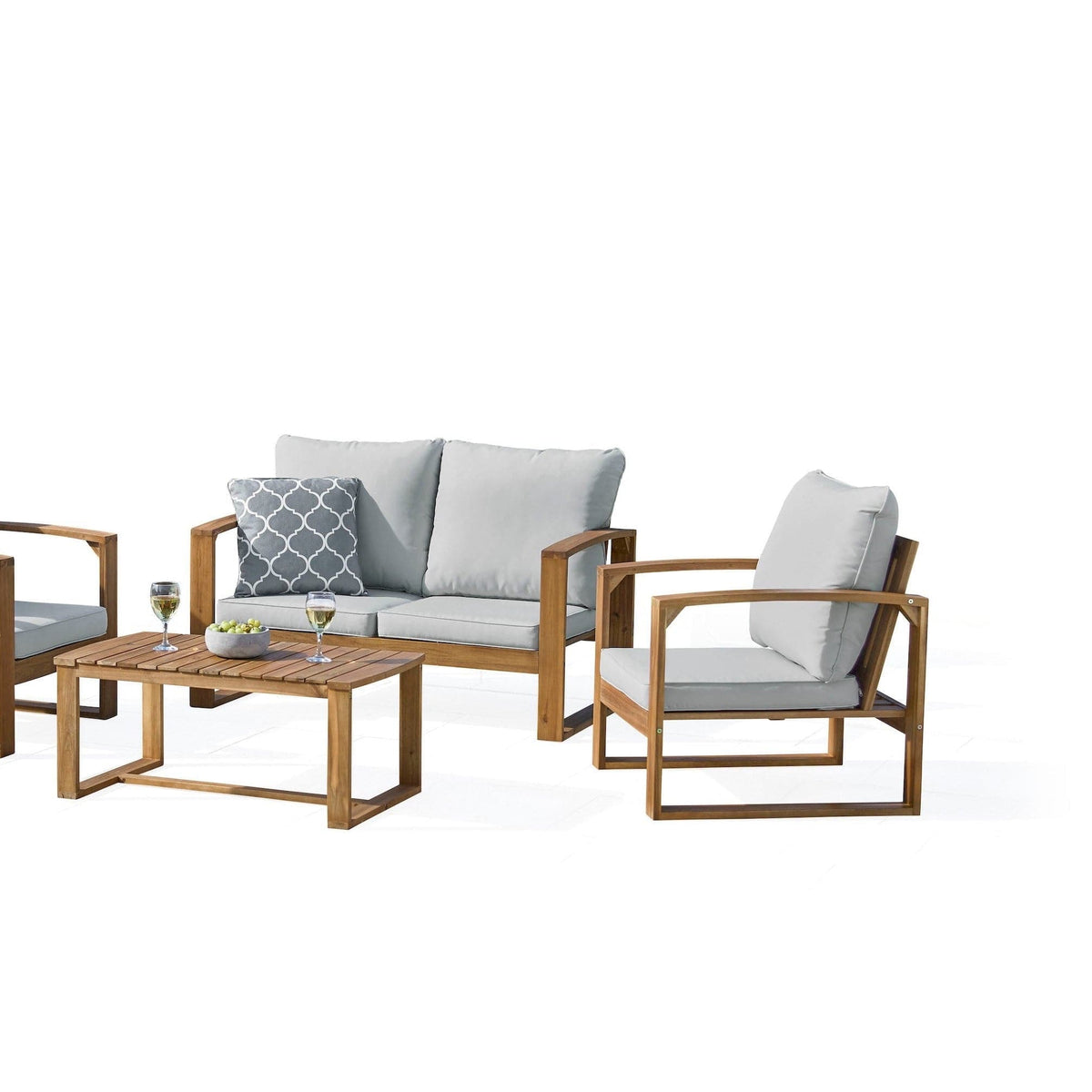 Acacia Hardwood Outdoor Sofa, armchairs & Table Set