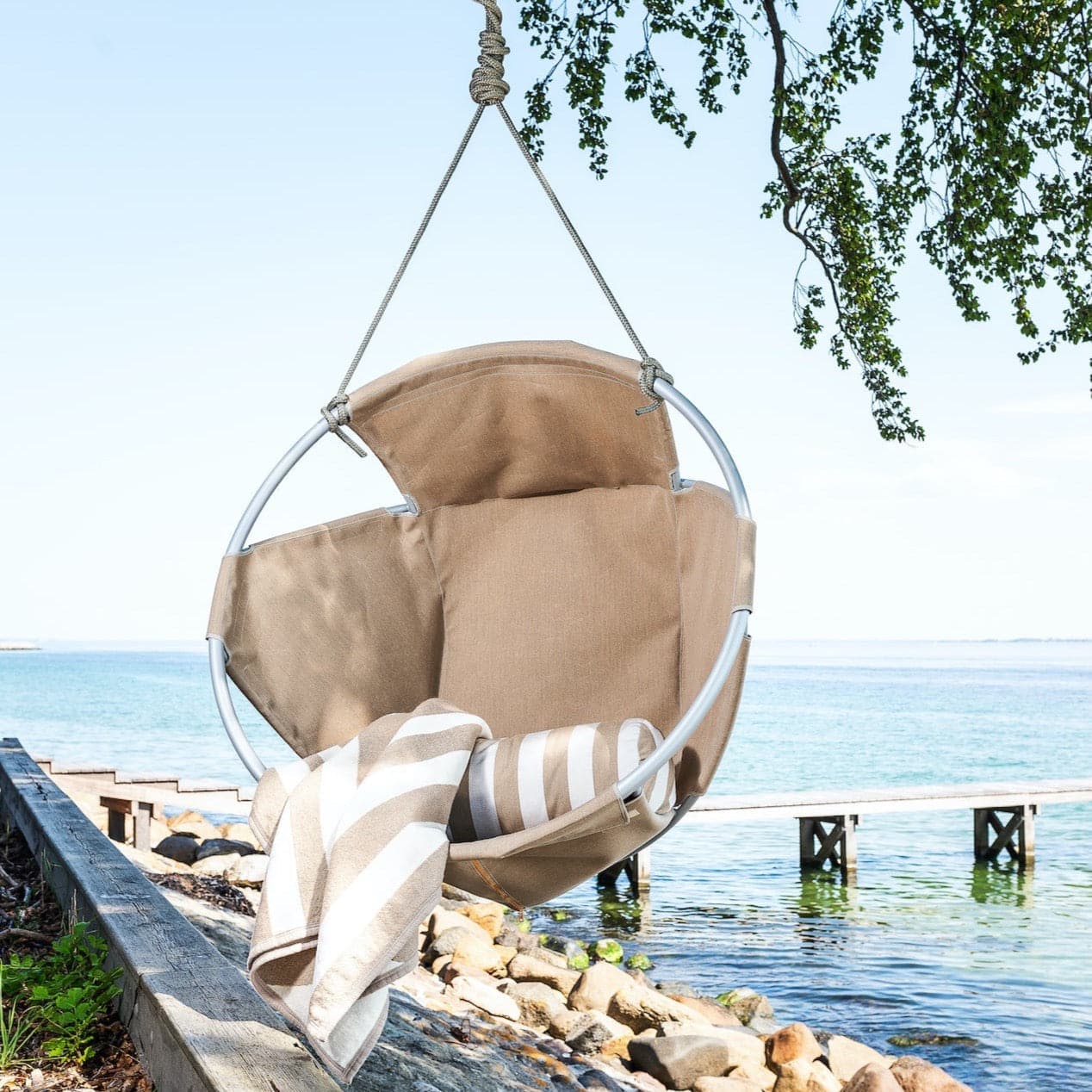 All-weather Cocoon Hang Chair for outdoor use - By Trimm - Real Scandinavian Quality