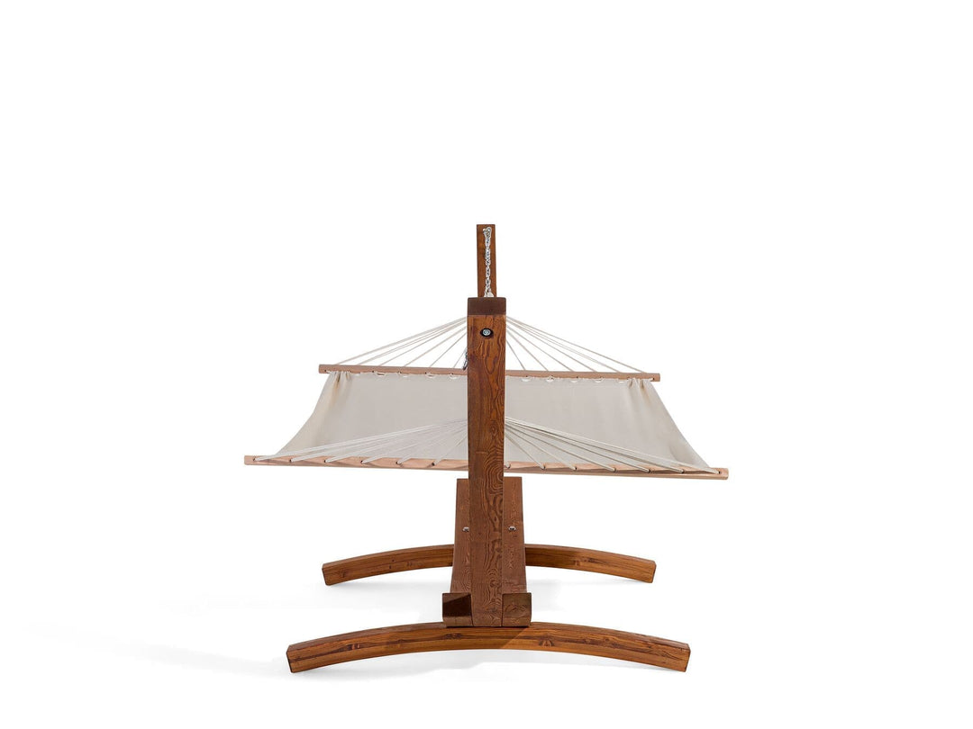 Cotton Hammock on Beautiful Larch Wood Stand
