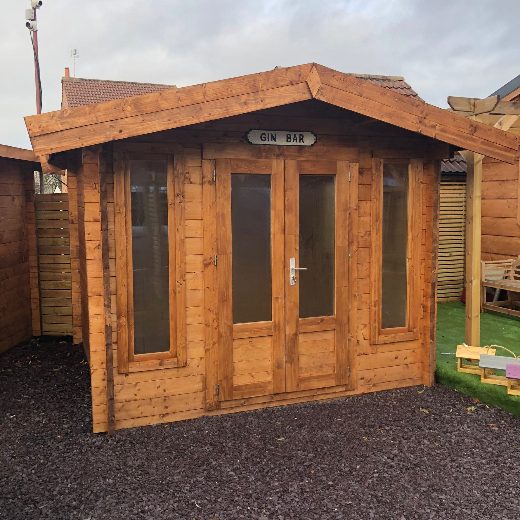 Garden Office Cabin, 3m square, made from Slow Grown Spruce