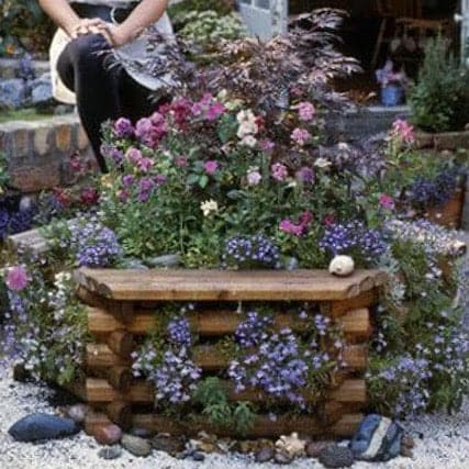 Giant Norlog Hexagonal Treated Timber Planter