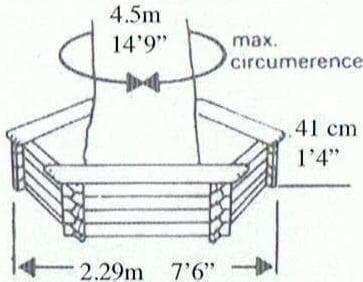 Giant Norlog Hexagonal Treated Timber Planter