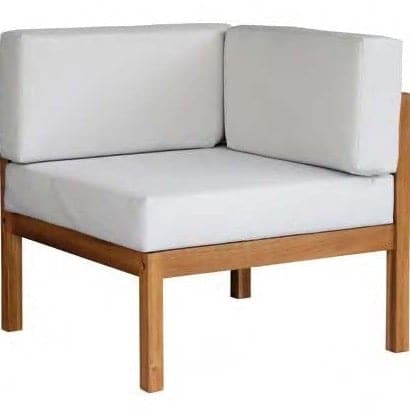 Hardwood Outdoor Corner L-Shaped Sofa & Table Set