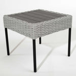 Hazel | Set of 2 Sun Loungers with Side Table in Grey Rattan